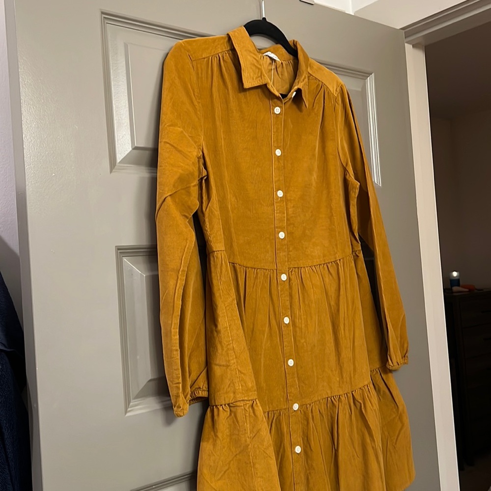 NWT corduroy shirt dress